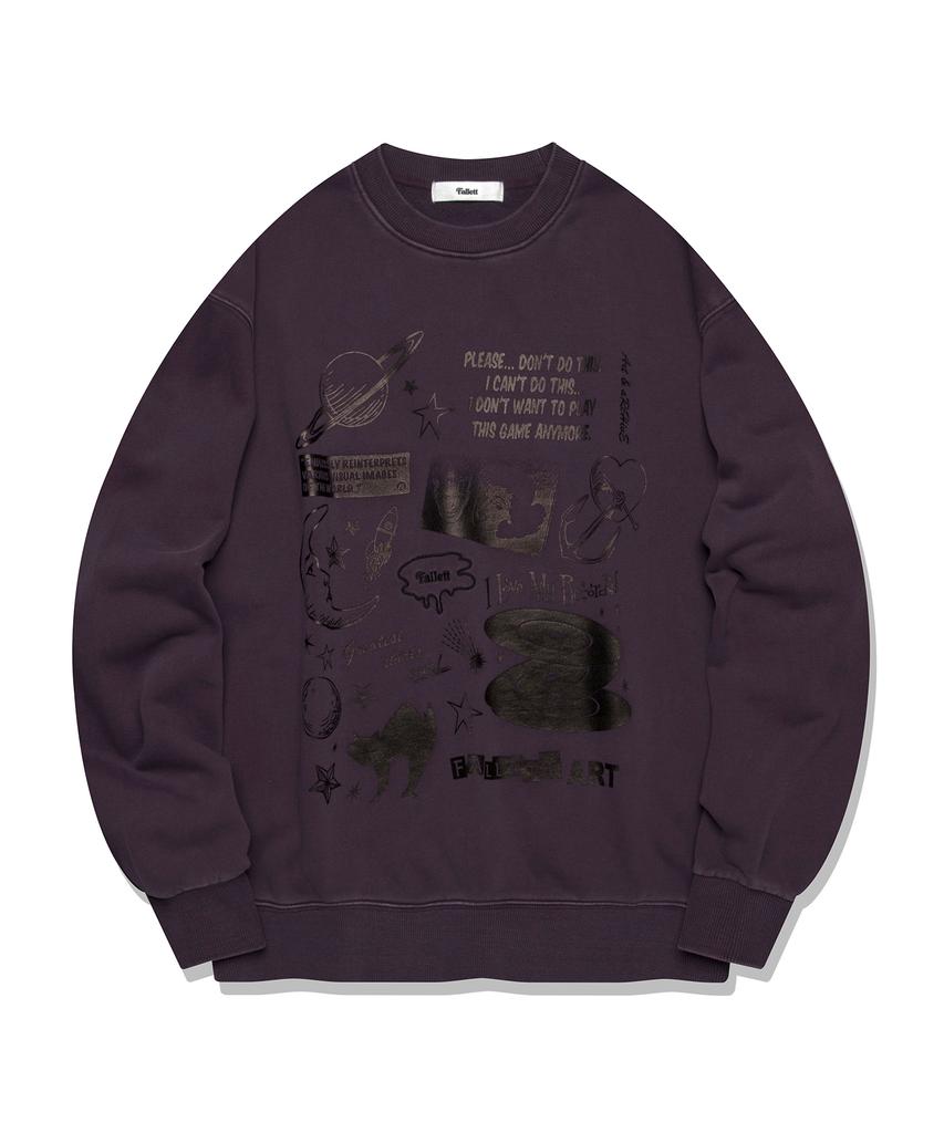 FALLETT Art Archive Sweatshirt Pigment Purple