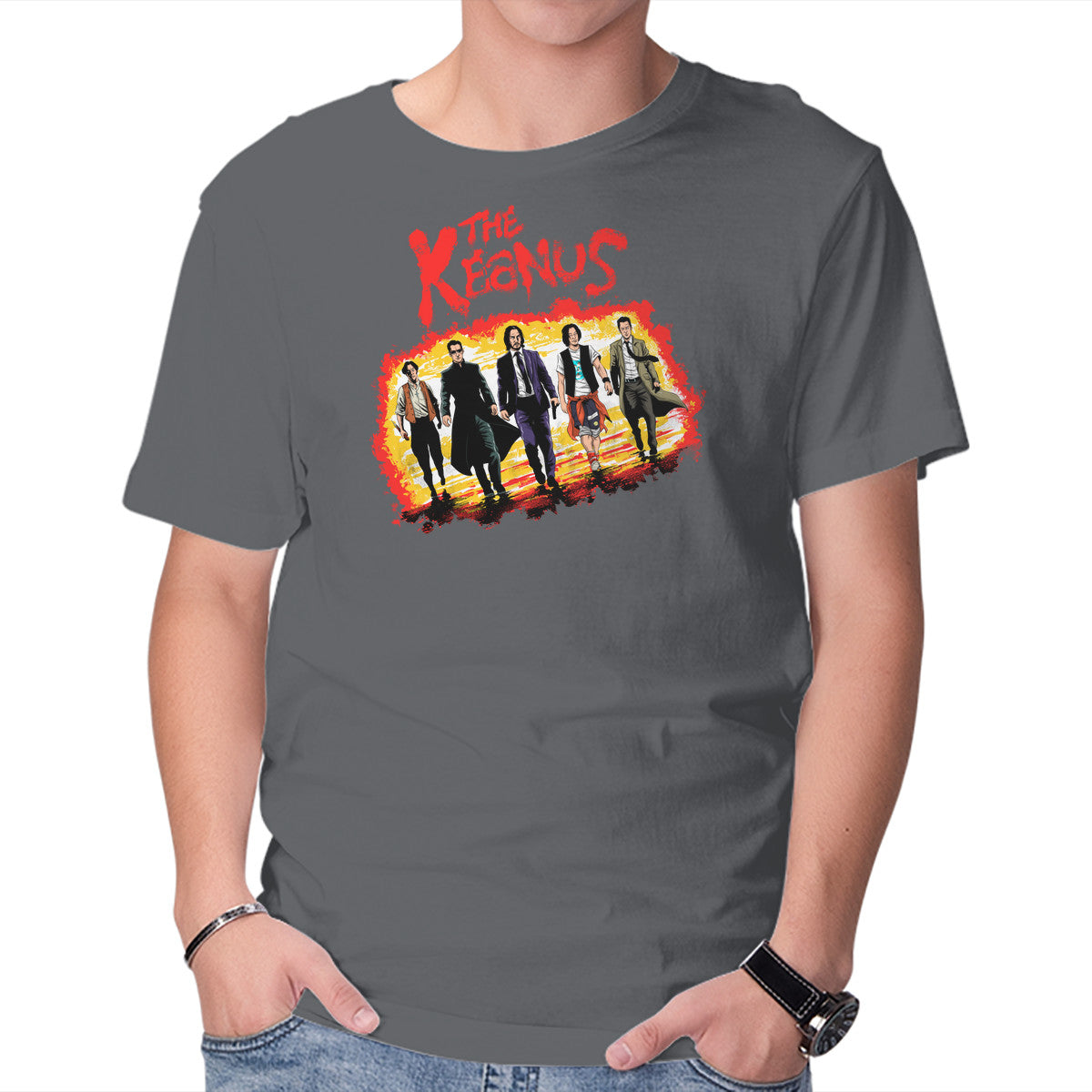 Unisex Crew Neck T-Shirt The Keanus Graphic Short Sleeve Casual Tee XXXL