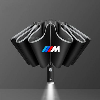 Car Led Light Automatic Folding Windproof Sunshade Umbrella For M Power M3 X1 X3 X5 E36 E39 E46 E60 E90 F10 F20 F30 G20 G30