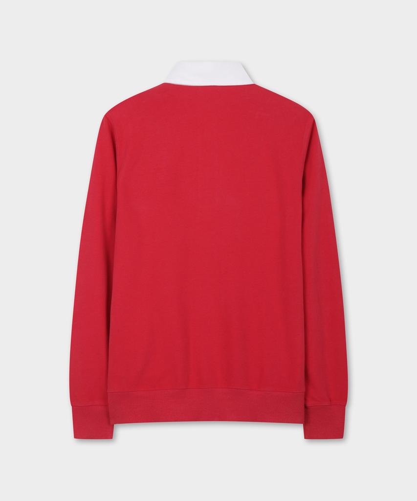 BROOKS BROTHERS Solid Pocket Rugby Shirt (Red) (Bbntmnf301)