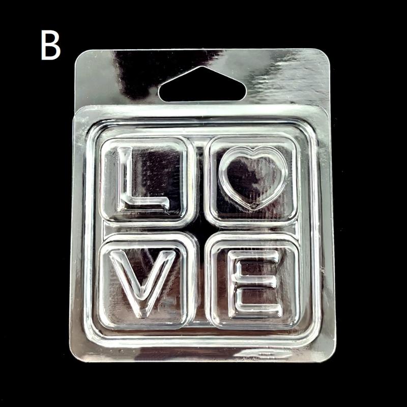 10 Pcs Containers With 6/4 Cavity Clear Plastic Wax Melt Clamshell For Diy Wax Melt Candles, Square (Heart)
