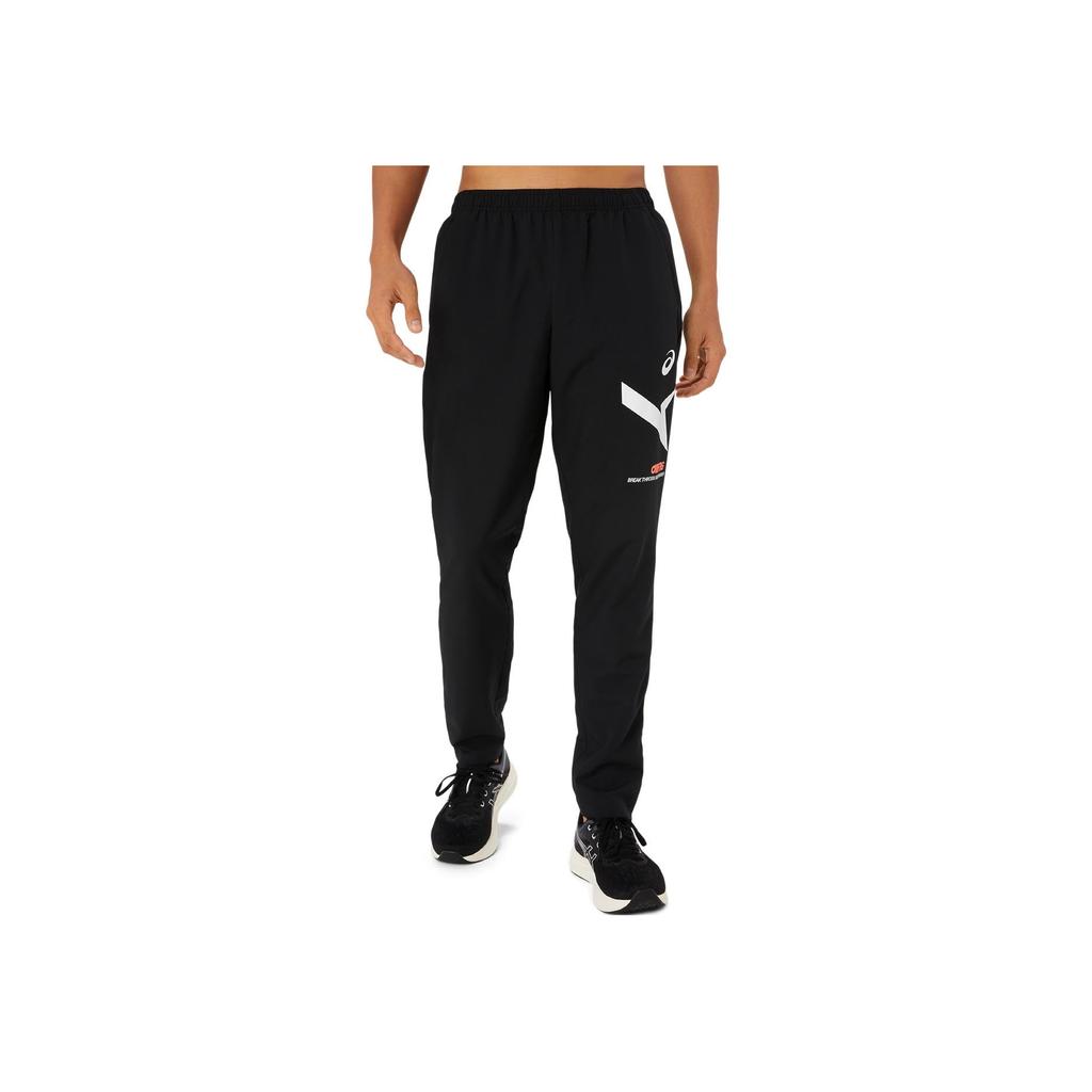 Asics A-I-M Printed Logo Mid-Rise Moisture-Wicking Quick-Dry UV-Resistant Casual Pants Men pants Black 2031E536-001