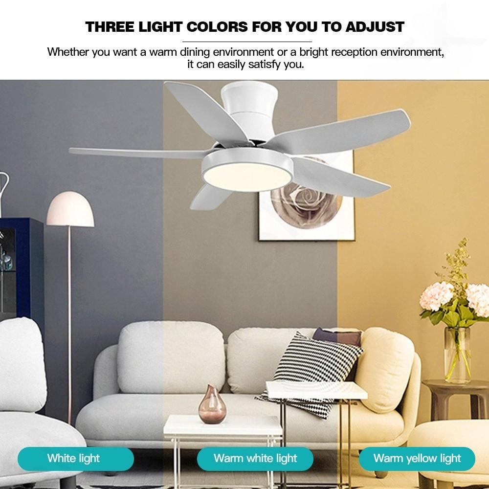 42" 52" Lamp Frequency Conversion Remote Control Ceiling Fan Light Balcony Fan Ceiling Fan With Light LED Full Spectrum Fan
