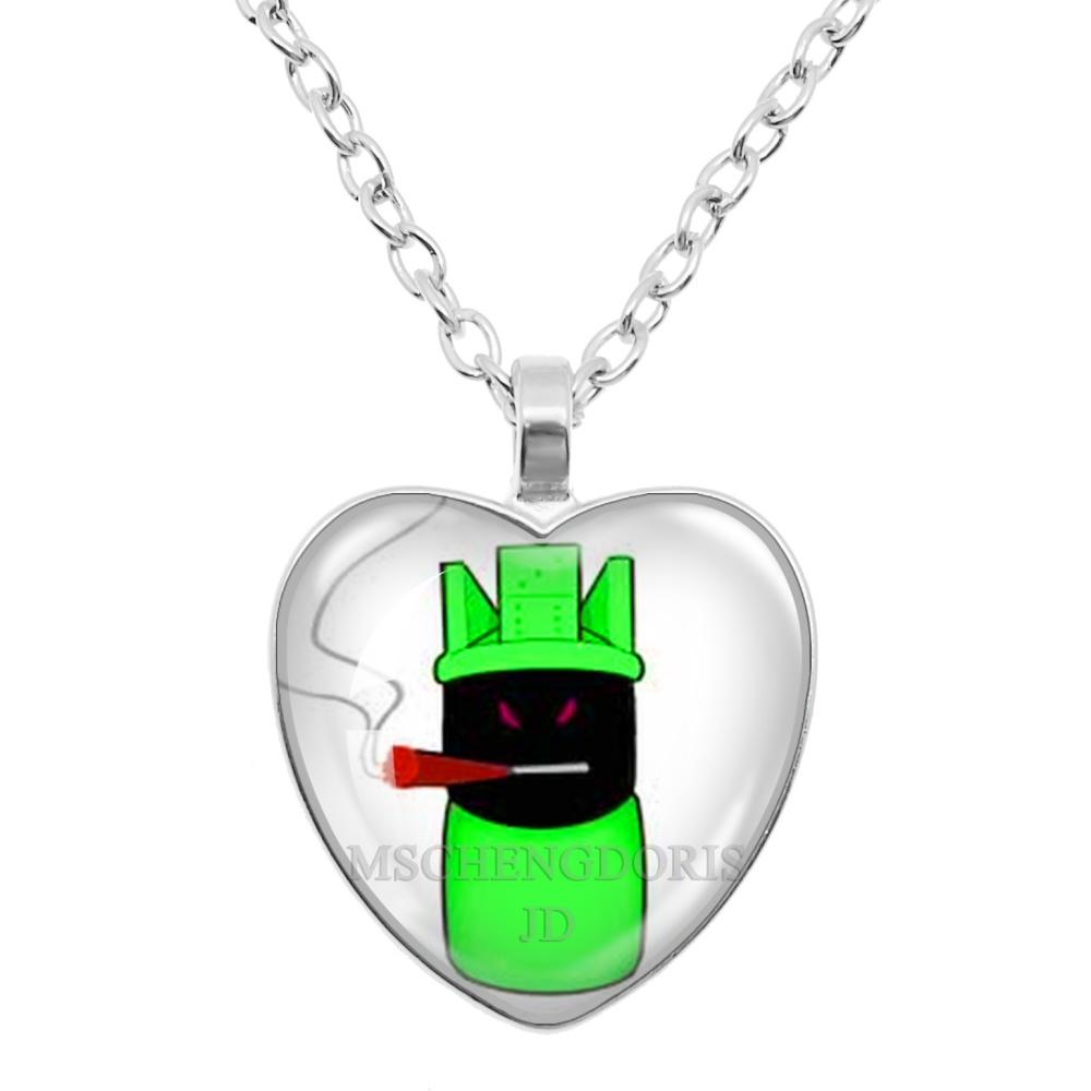 Game FORSAKEN 1x1x1x1 Cartoon Characters Funny MeMe Glass Heart Shape Pendant Necklace Jewelry Charm Collect Giftlry