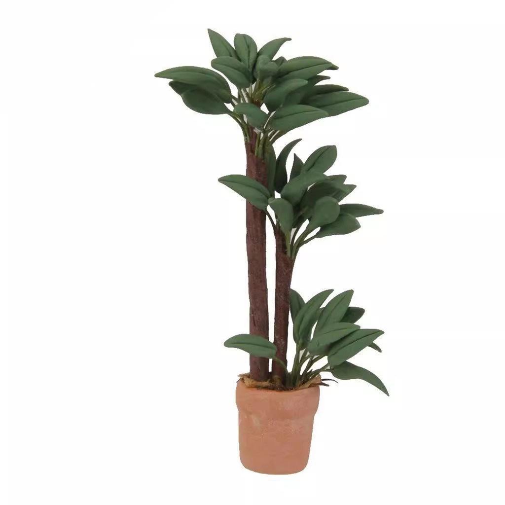 Puppenhaus Miniatur Topfpflanze Brasilholz Geldbaum Bonsai für Puppenhaus Heimdekoration Szene Ausstellungszubehör