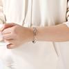 Stylish Geometric Rhinestone Stainless Steel Bracelet – Colorfast and High-Grade