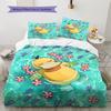Biancheria da letto con motivo Psyduck Pokémon Decorazione per la casa Regalo di compleanno (1 * copripiumino + 2 * federa, senza nucleo)