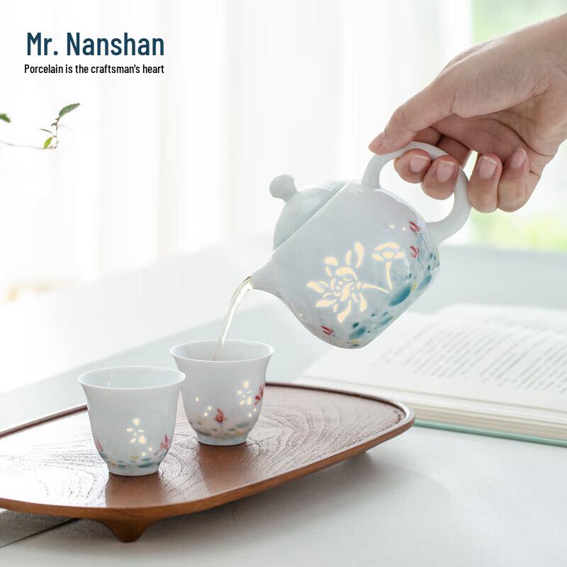 Nanshan Gentleman Hand-painted Ceramic Gongfu Teapot