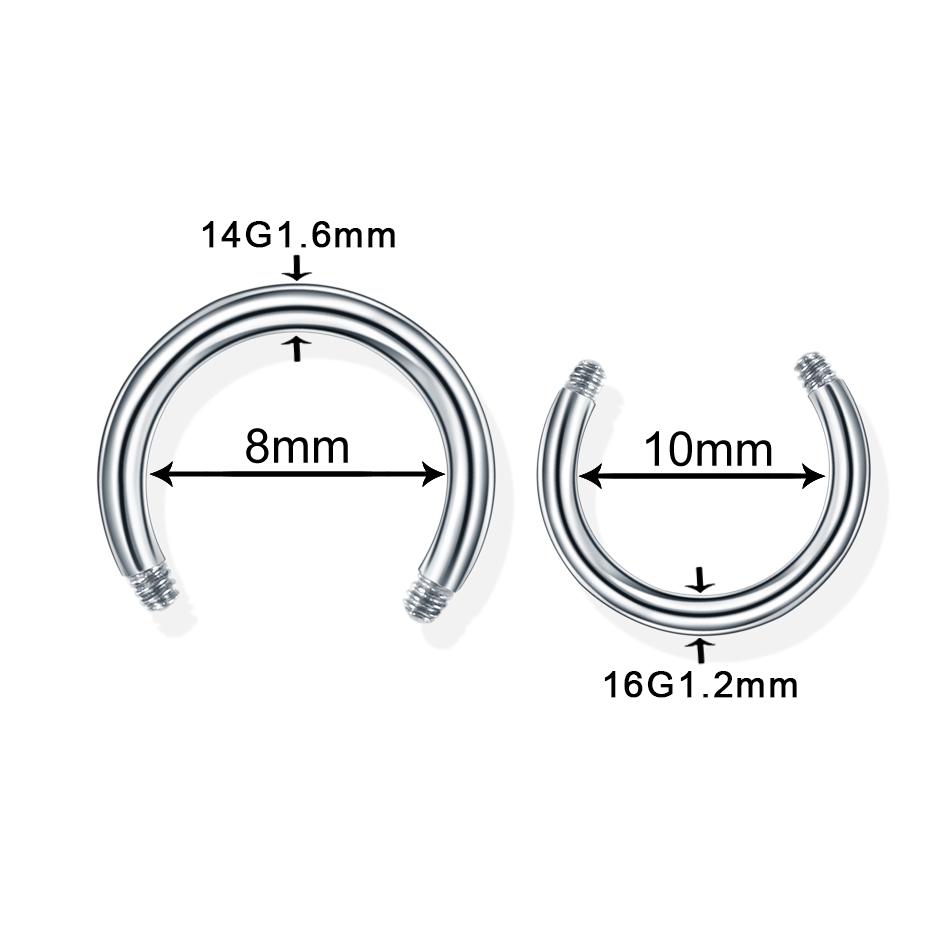 100pcs/lot Steel Earring Barbell Nipple Labret Piercings Nose Ring Eyebrow Piercings Screw Ball Replacement Accessories