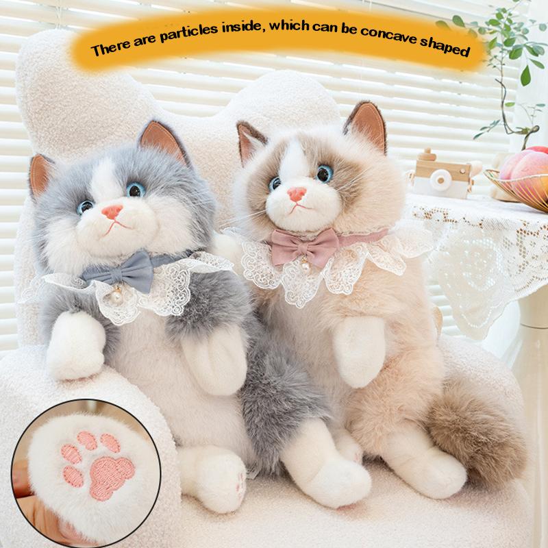 Uroczy Realistyczny Ragdoll Plecak Damski Kot Pluszowa Lalka Mała Pojemność Plecak na Dzień Lolita Kreskówka Osobowość Plecak Prezent dla Dzieci