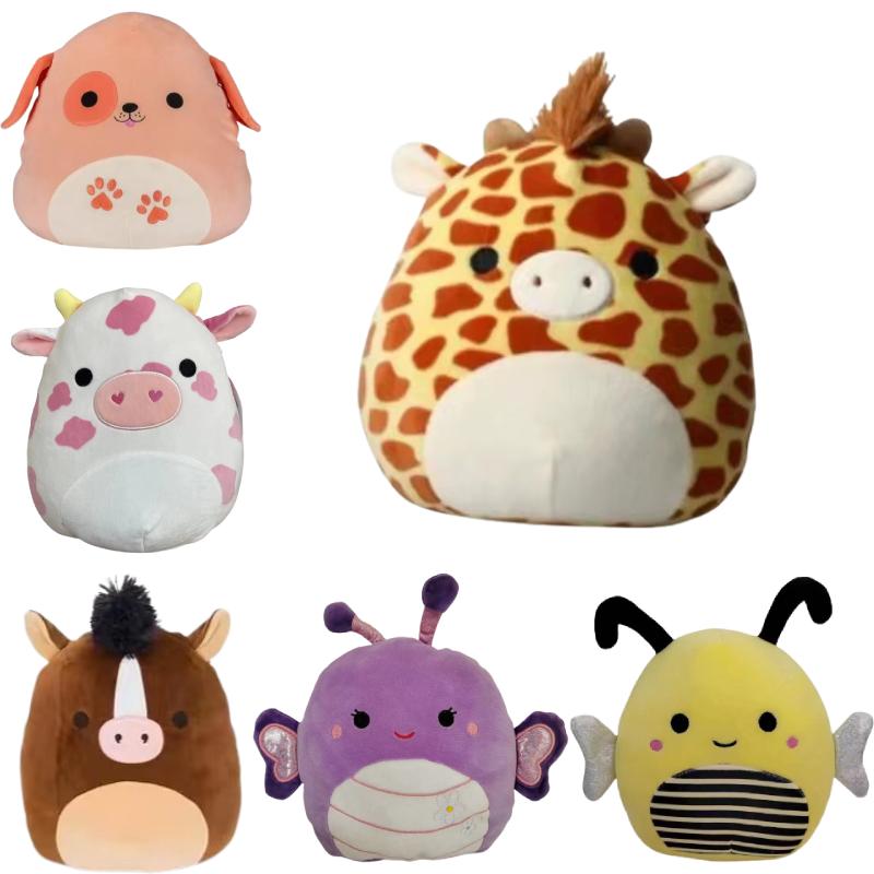 Toy Stuffed Squishmallow Cow Bee Dog Plush Doll Animal Pillow Home Gifts Decor