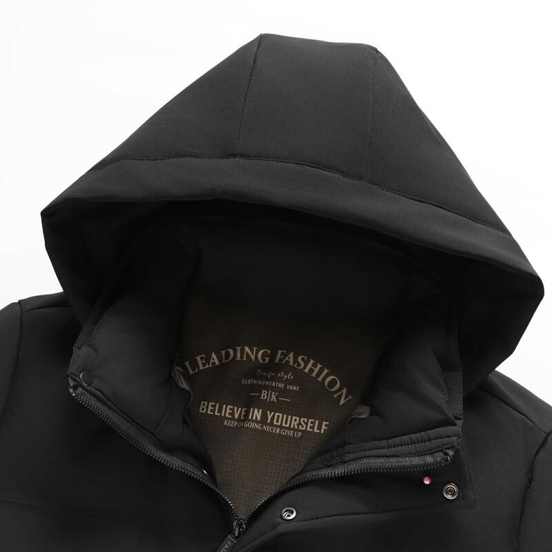 Peimeng Men's Casual Detachable Hooded Winter Jacket