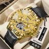 BINBOND Automatic Tourbillon Mechanical Wristwatches for Men Luxury Luminous Waterproof Men's Business Watch
