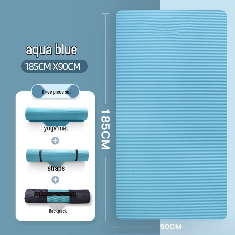 Non-Slip Thick Yoga Mat for Beginners - Indoor Fitness & Exercise Aid