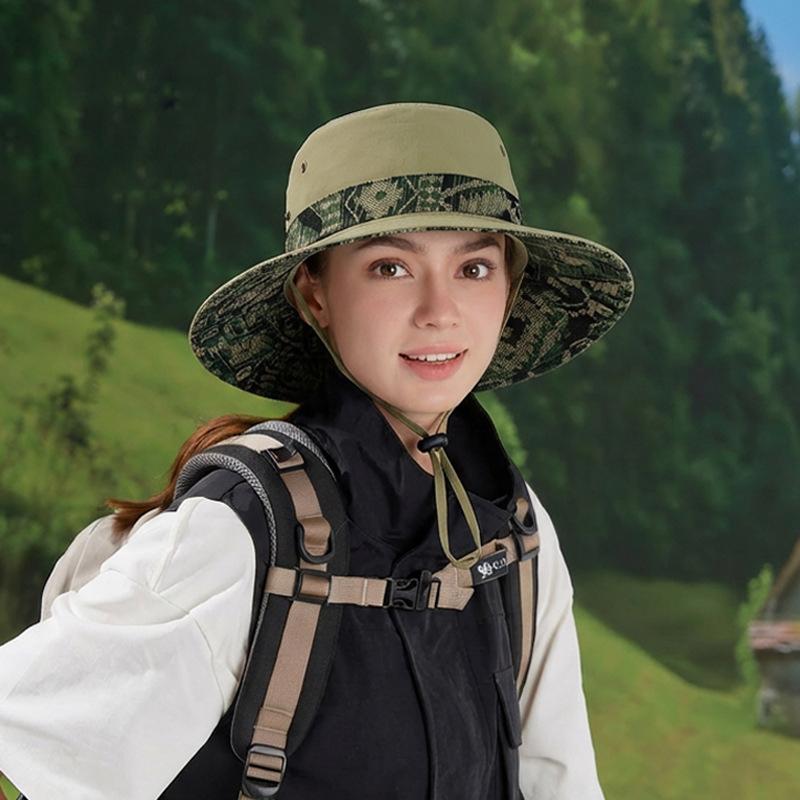Spring Summer Big Brim Sun Hat National Style Cowboy Fisherman Hat Men Women Outdoor Sun Hat for Mountaineering and Fishing