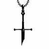 Silver Gothic Warrior Sword Pendant Necklace