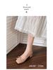 2025 Fall Chunky Heel Square Toe Bow Mary Jane Women’s Slip-On Shoes