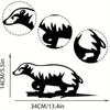 Metal Badger On Branch Silhouette Rustic Outdoor Decor with Hammer Stake, Perfect for Home & Garden, Housewarming Gift