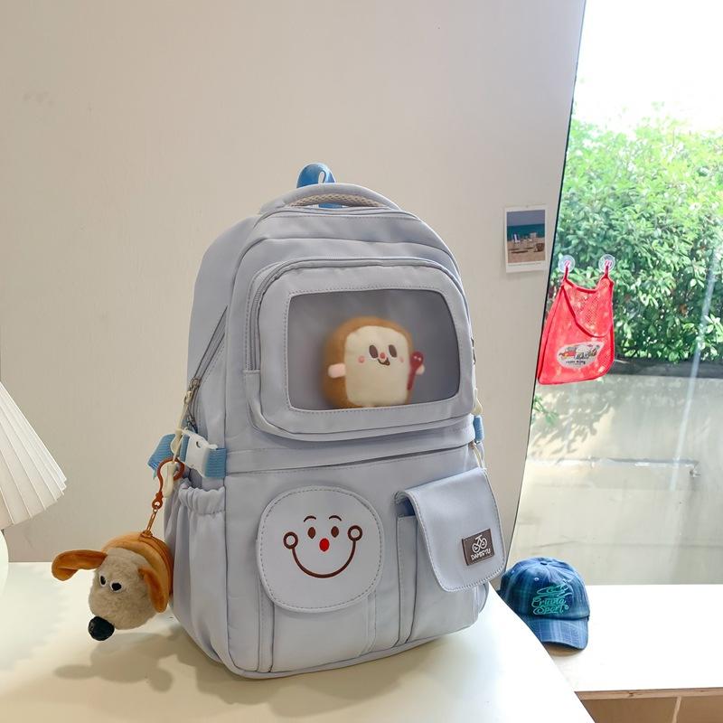 Schoolbag schoolbag women's 1011 new high-value contrasting backpack primary school girl Mori junior high school students travel backpack