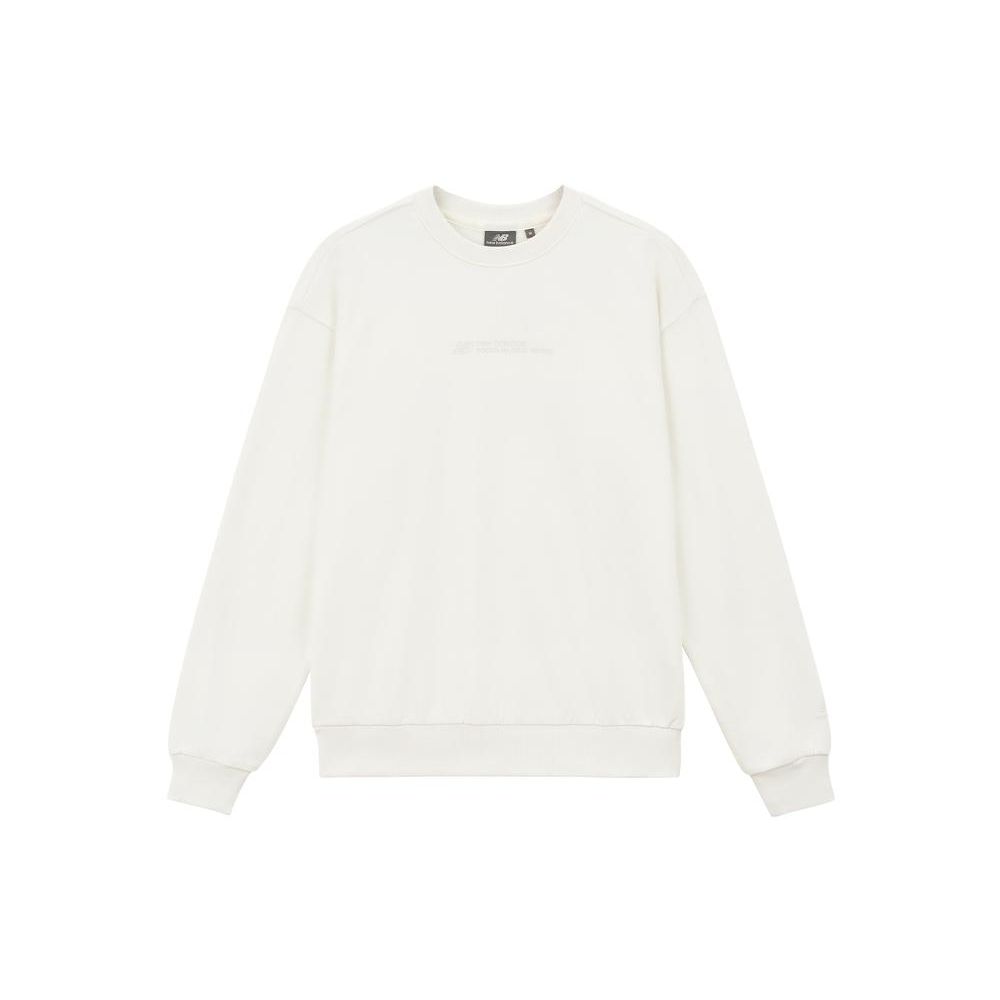 

New Balance однотонный пуловер с круглым вырезом, мужские топы, белый 5CD37231-IV