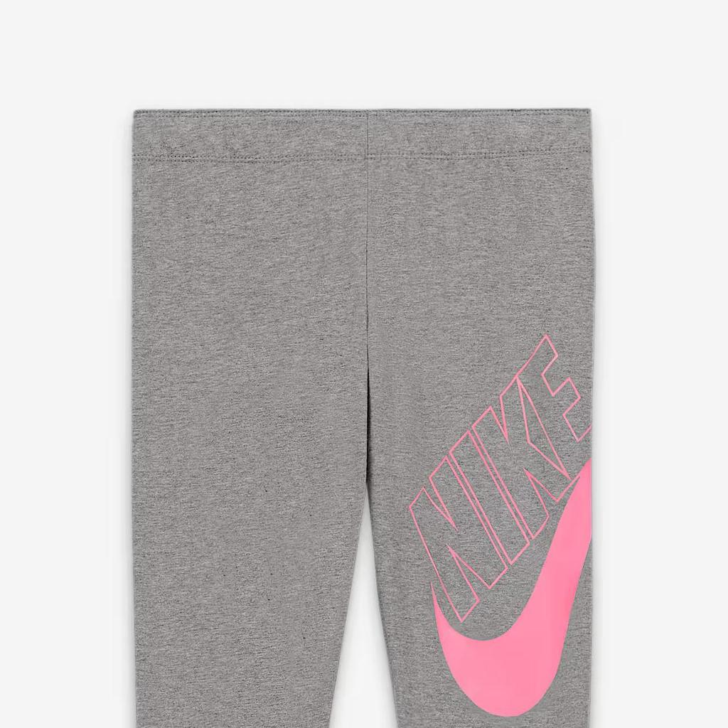 Nike Logo Print Casual Knit Sports Pants Kids Bottoms Gray CU8943-093