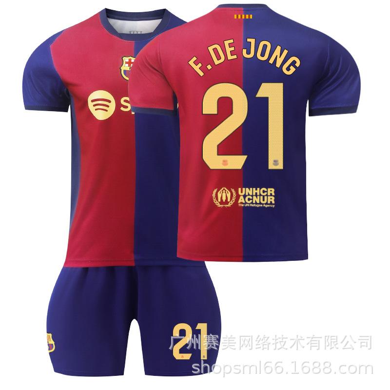 Barcelona Home Court Garvey No. Levan No. 9 Yamal No. Pedri Football Jersey Set Men