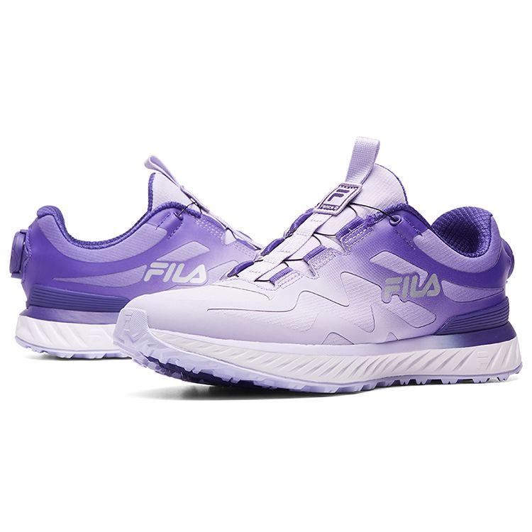 Fila Fence 2 Aurora Fabric TPU Shock Absorbing Wear Resistant Breathable Low Top Running Shoes Women Sneaker Purple A12W042210FPH