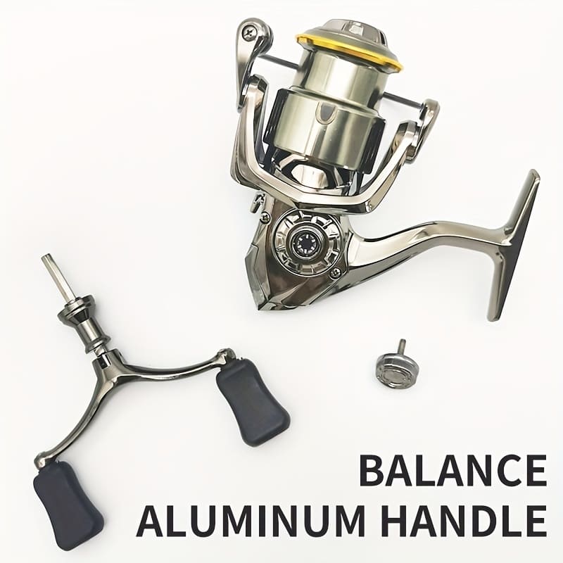 Metal Double Rocker Arm Gapless Spinning Wheel Interchangeable for Left and Right Hands  Long-distance Casting  Suitable for Fresh Water and Sea Water