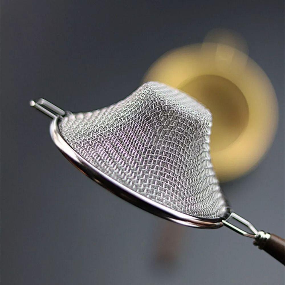 Stainless Steel Tea Strainer Wooden Handle Tea Filter New Tea Infuser
