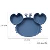 Heat-Resistant Silicone Crab Plate with Suction for Babies - Cute Compartment Design for Feeding