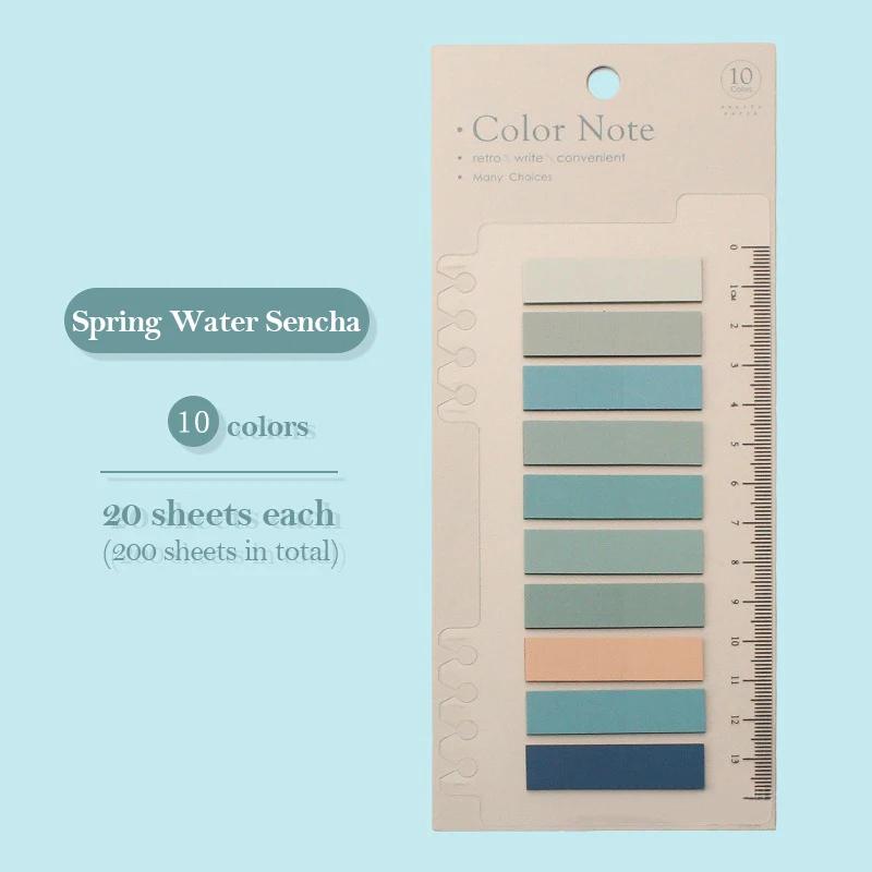200 Sheets Transparent Sticky Notes Self-Adhesive Reading Annotation for Books Notepad Bookmarks Memo Pad Index Tabs