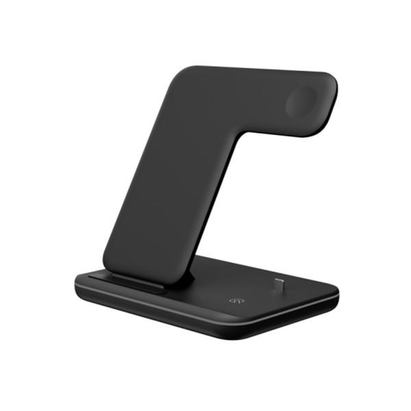 

Зарядная подставка 3 в 1, 15 Вт, беспроводная зарядная док-станция Fast Qi, USB-зарядная станция 3 in 1 Charging Stand чёрный