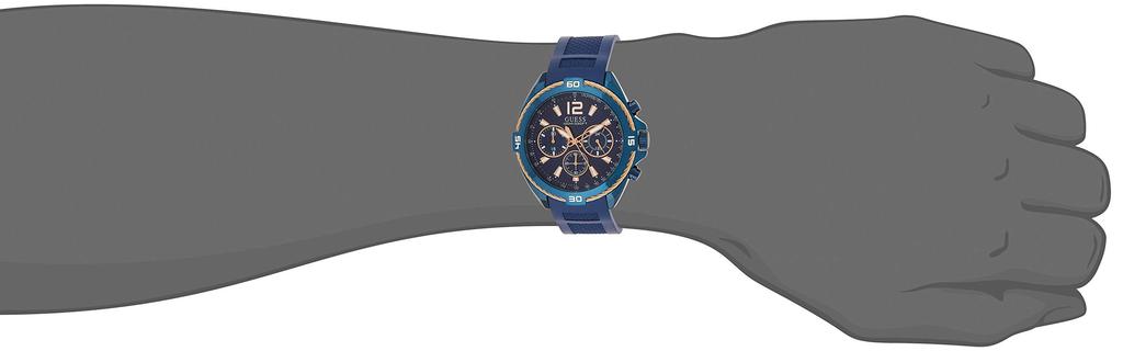Guess Surge Chronograph Guess Blau Analog Sportlich Quarz Überseeversand W1168G4 Herren