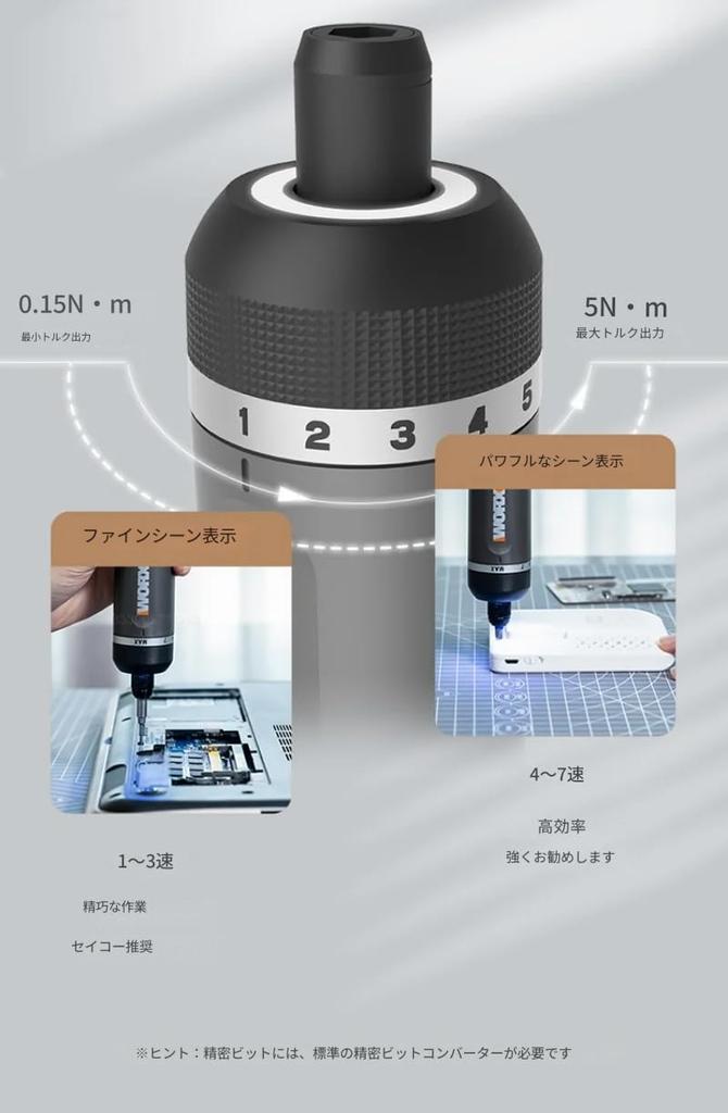 zmart WORX WX242 Mini Electric Screwdriver Smart Cordless Electric with Electric Drill Rechargeable Smart Power Small Electric DIY Lightweight