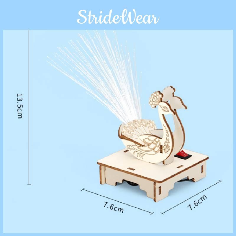 Childrens Peacock Display Science Experiment Kit With Diy Electric Toy For Learning And Creativity