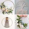 6PCS Round Metal Floral Hoop Wreath Frame Wire Ring Flower Garland Holder Rings DIY Christmas Wedding Table Decoration Wreath
