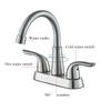 Wanmivezlo Integrated Basin Brass Sink Faucet With Double Handle Hot And Cold Water Deck Installation Wash Basin Faucet