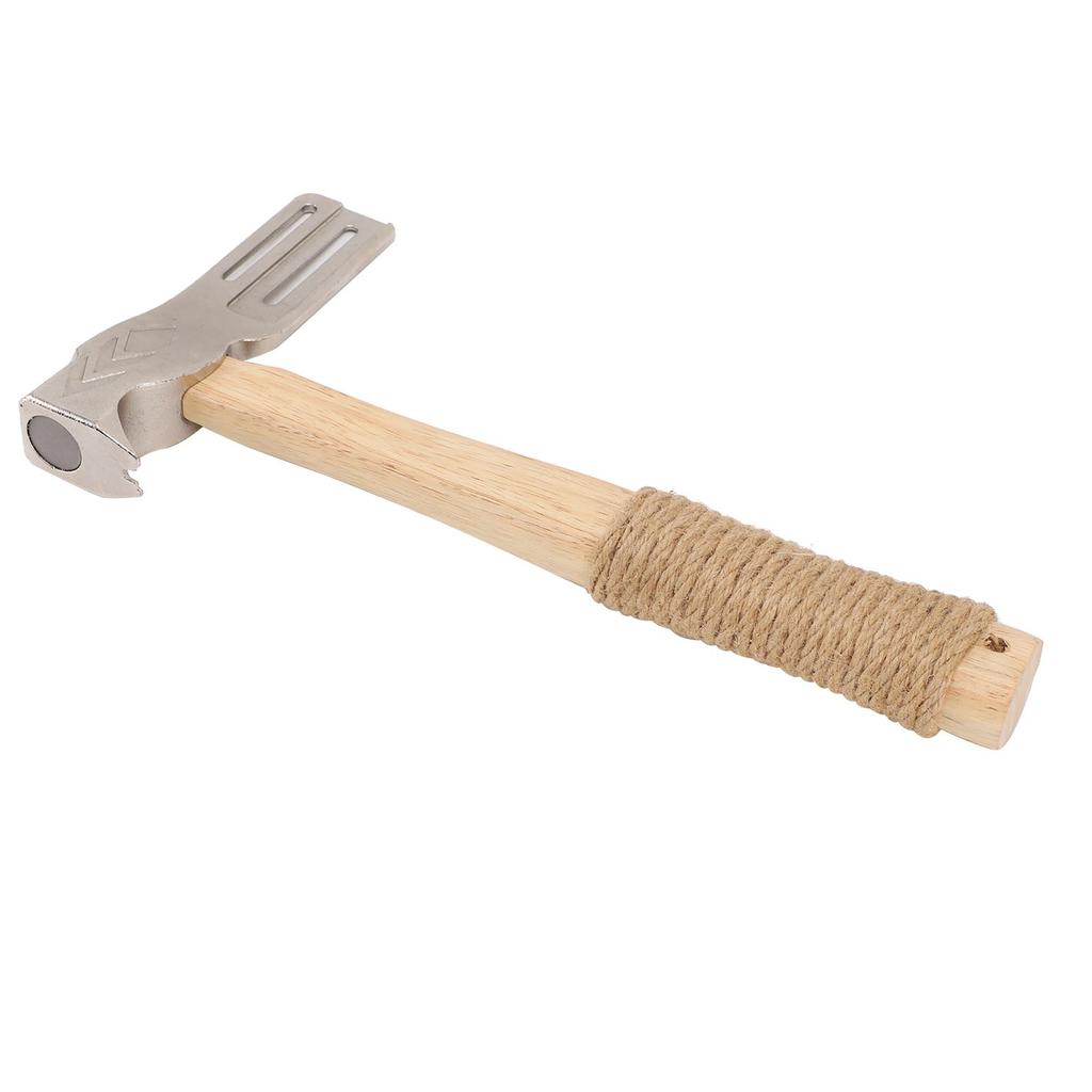 Ciocan Magnetic pentru Acoperiș Multifuncțional Topor Magnetic pentru Acoperiș cu Mâner Anti-Alunecare din Frânghie de Cânepă