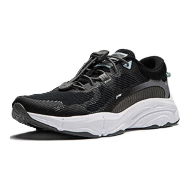 Li Ning Kids Versatile Comfortable Non-Slip Shock Absorbing Casual Shoes Kids Casual Shoes Black White YKCU068-5