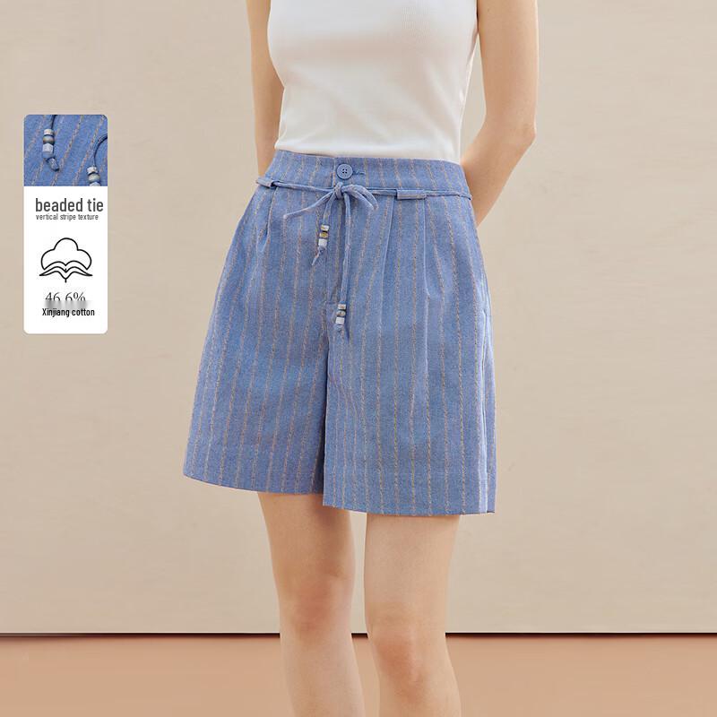 

INMAN Women s Striped Drawstring Capris 27