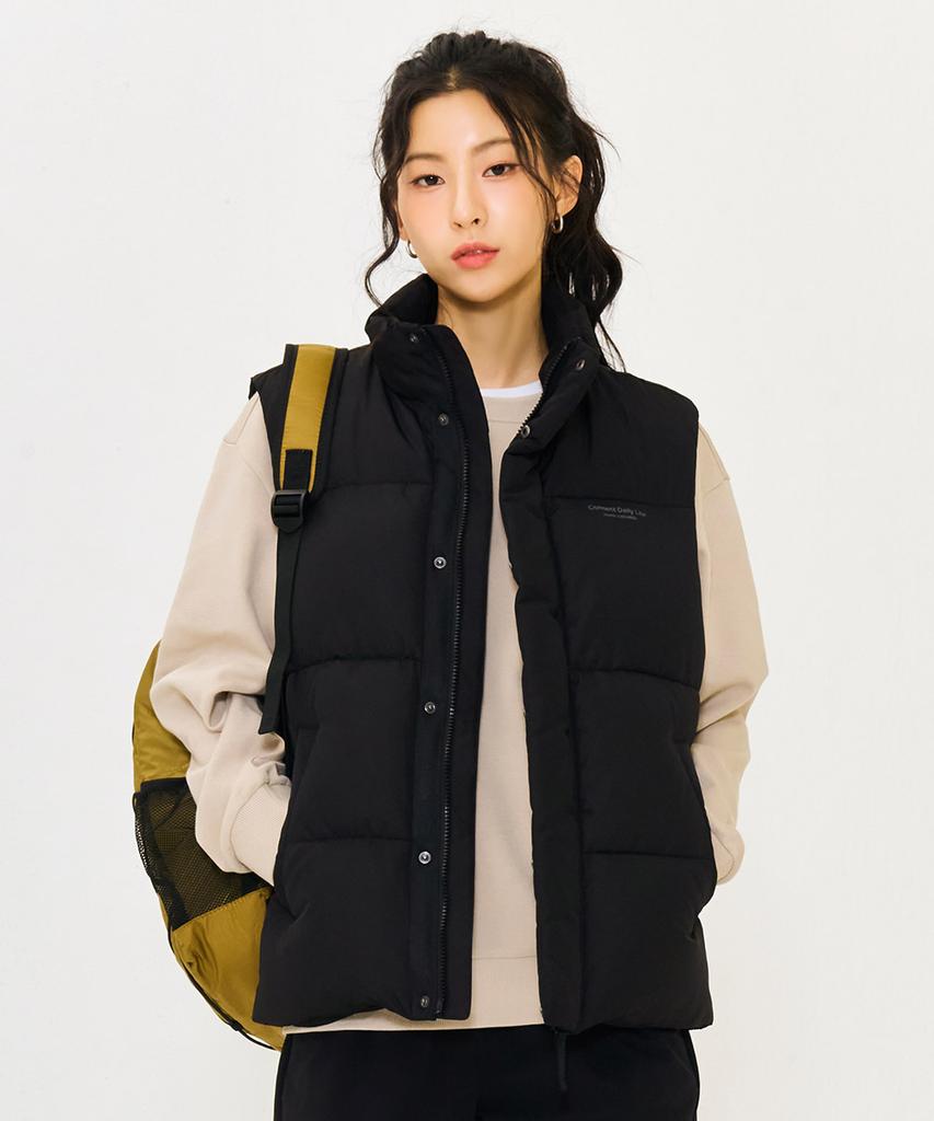 Chasecult Unisex Air Volume High Neck Vest - Black