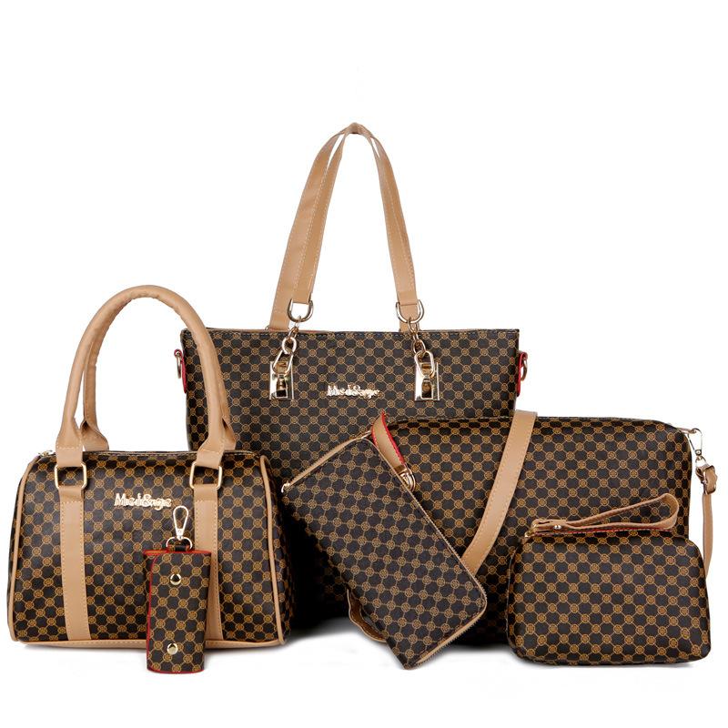 Women's bag new trendy child and mother bag six-piece fashion printing versatile shoulder messenger bag small handbag