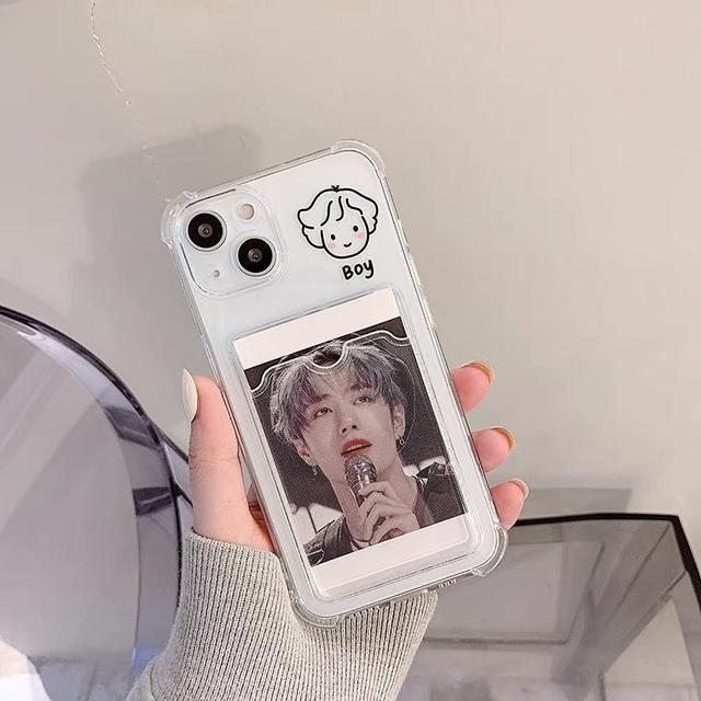 

Прозрачный чехол с узором бабочки для Iphone 14 Plus 13 12 11 Pro Max X Xr Xs Max, мягкий чехол из ТПУ с отделением для карт, карманным держателем, чехол-бумажник For iPhone 11Pro Max