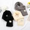 Solid Knitted Cotton Scarf Woman Winter Warm Shawl Fashion Long Wraps Female Soft Neckerchief Thick Wool Muffler Scarves