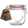 Patent Glass Kitchen Container Jar with Food Clip 500 ml