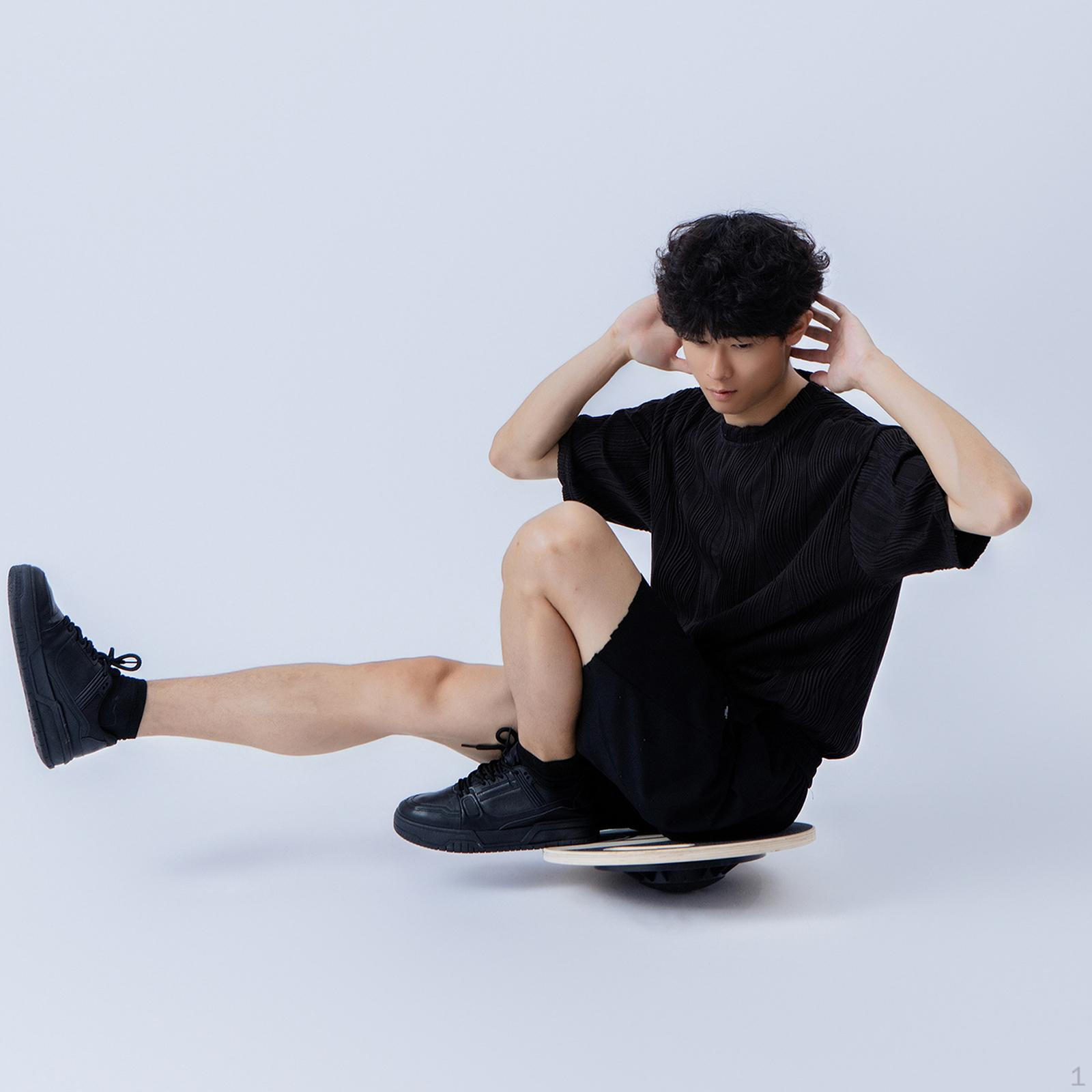 

15.7inch Wood Balance Board Circular Accessory for Kids Adults Sturdy Multifunctional