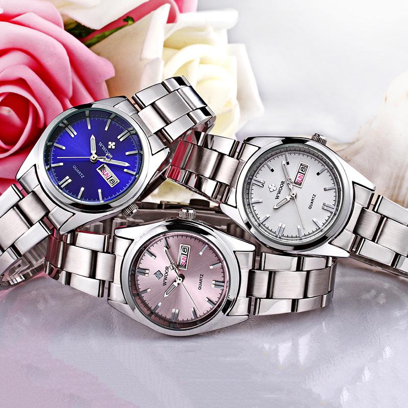 Fashion Wwoor Top Brand Ladies Full Steel Waterproof Quartz Silver Women Automatic Date Dress Watch Reloj Mujer Montre Femme