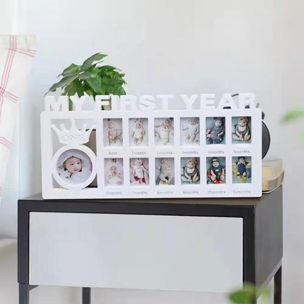 First Year Monthly Growth Picture Frame Rectangle Commemorative Album Photo Frame Memory Gift