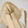 Handwoven Natural Fiber Tote Bag with Braided Handles and Open Weave Design