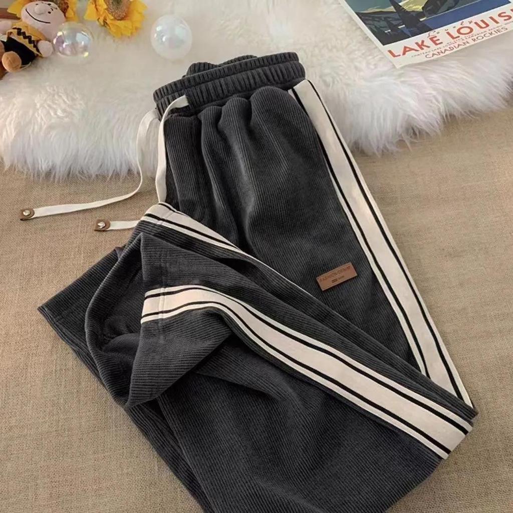 Autumn Spring Loose Fit Straight Leg Casual Trousers for Men Boys Trendy Sports Casualtrousers High Street Summer